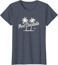 Port Charlotte Florida Vintage 70s Palm Trees Graphic T-Shirt