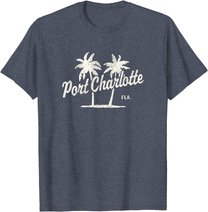Port Charlotte Florida Vintage 70s Palm Trees Graphic T-Shirt