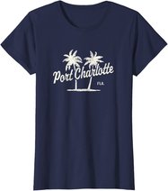 Port Charlotte Florida Vintage 70s Palm Trees Graphic T-Shirt