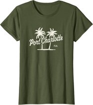 Port Charlotte Florida Vintage 70s Palm Trees Graphic T-Shirt