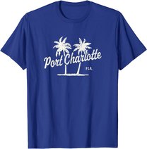 Port Charlotte Florida Vintage 70s Palm Trees Graphic T-Shirt