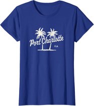 Port Charlotte Florida Vintage 70s Palm Trees Graphic T-Shirt