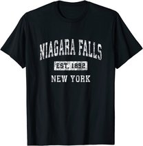 Niagara Falls New York NY Vintage Established Sports Design T-Shirt