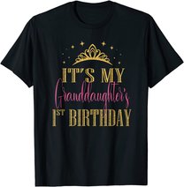 It's My Granddaughter 1st Birthday Girls Party Matching T-Shirt