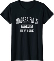 Niagara Falls New York NY Vintage Established Sports Design T-Shirt