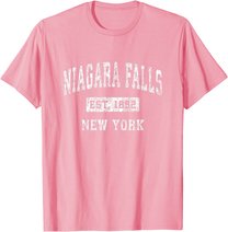 Niagara Falls New York NY Vintage Established Sports Design T-Shirt
