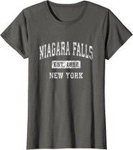 Niagara Falls New York NY Vintage Established Sports Design T-Shirt