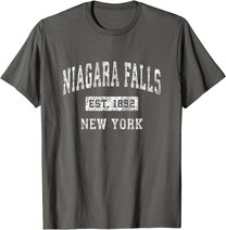 Niagara Falls New York NY Vintage Established Sports Design T-Shirt