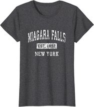 Niagara Falls New York NY Vintage Established Sports Design T-Shirt