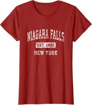 Niagara Falls New York NY Vintage Established Sports Design T-Shirt