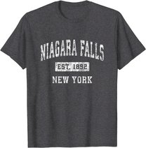 Niagara Falls New York NY Vintage Established Sports Design T-Shirt