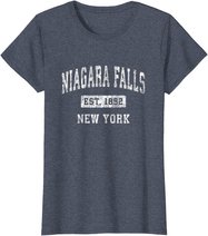 Niagara Falls New York NY Vintage Established Sports Design T-Shirt