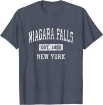 Niagara Falls New York NY Vintage Established Sports Design T-Shirt