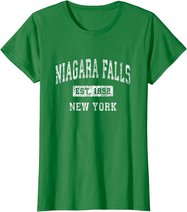 Niagara Falls New York NY Vintage Established Sports Design T-Shirt