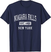 Niagara Falls New York NY Vintage Established Sports Design T-Shirt