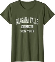 Niagara Falls New York NY Vintage Established Sports Design T-Shirt