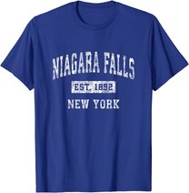 Niagara Falls New York NY Vintage Established Sports Design T-Shirt