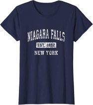 Niagara Falls New York NY Vintage Established Sports Design T-Shirt