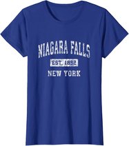 Niagara Falls New York NY Vintage Established Sports Design T-Shirt