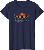 Fly Fishing Apparel & Decor Rising Trout Flies by Black Fly T-Shirt