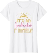 It's My Granddaughter 1st Birthday Girls Party Matching T-Shirt