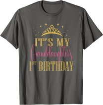 It's My Granddaughter 1st Birthday Girls Party Matching T-Shirt