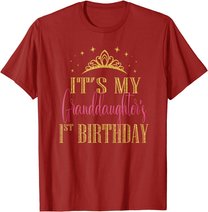 It's My Granddaughter 1st Birthday Girls Party Matching T-Shirt