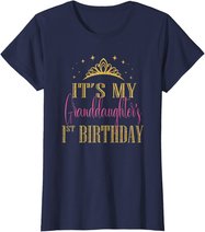 It's My Granddaughter 1st Birthday Girls Party Matching T-Shirt