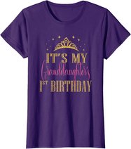 It's My Granddaughter 1st Birthday Girls Party Matching T-Shirt