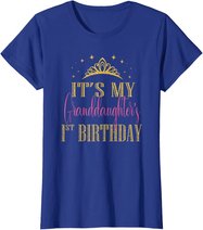 It's My Granddaughter 1st Birthday Girls Party Matching T-Shirt