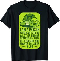 Funny Turtle Shirt SLEEPING TURTLE Gift T-Shirt