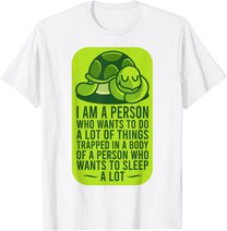 Funny Turtle Shirt SLEEPING TURTLE Gift T-Shirt