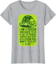 Funny Turtle Shirt SLEEPING TURTLE Gift T-Shirt