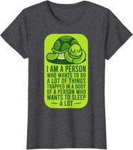 Funny Turtle Shirt SLEEPING TURTLE Gift T-Shirt