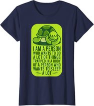 Funny Turtle Shirt SLEEPING TURTLE Gift T-Shirt