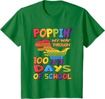 Poppin my way through 100 Days Of School - Pop it Dinosaur T-Shirt