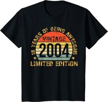 Turning 18 Birthday Decorations Men 18th BDay 2004 Birthday T-Shirt