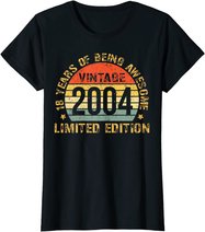 Turning 18 Birthday Decorations Men 18th BDay 2004 Birthday T-Shirt