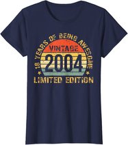 Turning 18 Birthday Decorations Men 18th BDay 2004 Birthday T-Shirt