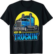 Keep on Truckin' Truck Driver Retro Trucking Vintage Trucker T-Shirt