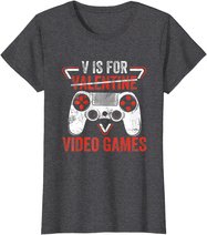 V is for Video Games - Matching Family Valentines Day Gamer T-Shirt