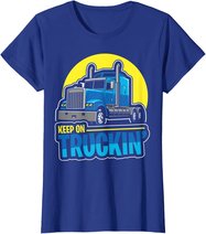 Keep on Truckin' Truck Driver Retro Trucking Vintage Trucker T-Shirt
