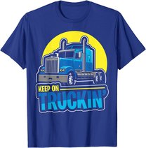 Keep on Truckin' Truck Driver Retro Trucking Vintage Trucker T-Shirt