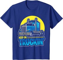 Keep on Truckin' Truck Driver Retro Trucking Vintage Trucker T-Shirt
