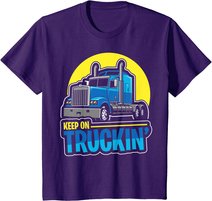 Keep on Truckin' Truck Driver Retro Trucking Vintage Trucker T-Shirt