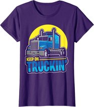 Keep on Truckin' Truck Driver Retro Trucking Vintage Trucker T-Shirt
