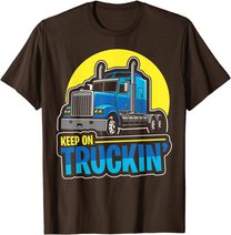 Keep on Truckin' Truck Driver Retro Trucking Vintage Trucker T-Shirt