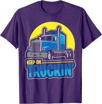 Keep on Truckin' Truck Driver Retro Trucking Vintage Trucker T-Shirt