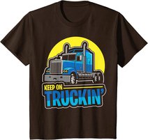 Keep on Truckin' Truck Driver Retro Trucking Vintage Trucker T-Shirt