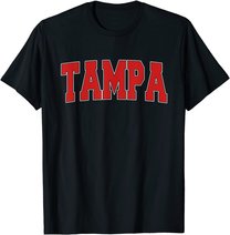 TAMPA FL FLORIDA Varsity Style USA Vintage Sports T-Shirt